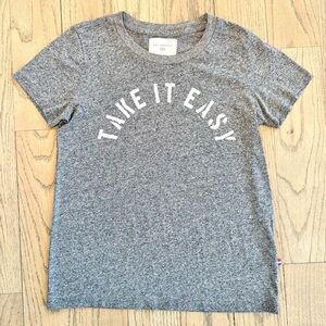 Sol Angeles Women’s Classic Heathered Gray ‘Take It Easy’ Graphic Tee Size XS